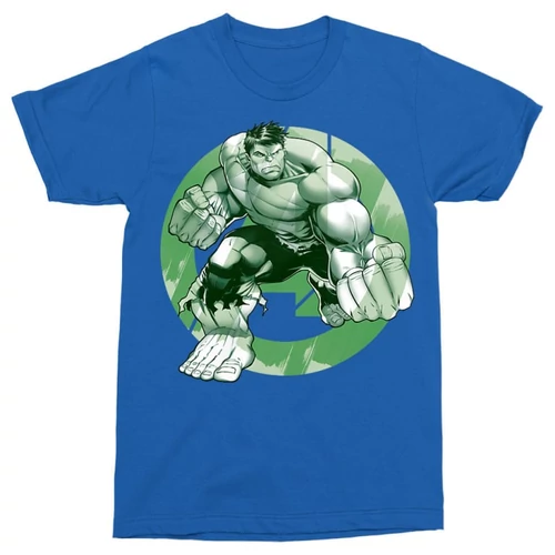 Királykék Bosszúállók férfi rövid ujjú póló - Hulk Avengers Logo