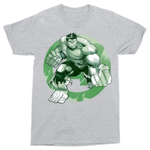 Sportszürke Bosszúállók férfi rövid ujjú póló - Hulk Avengers Logo