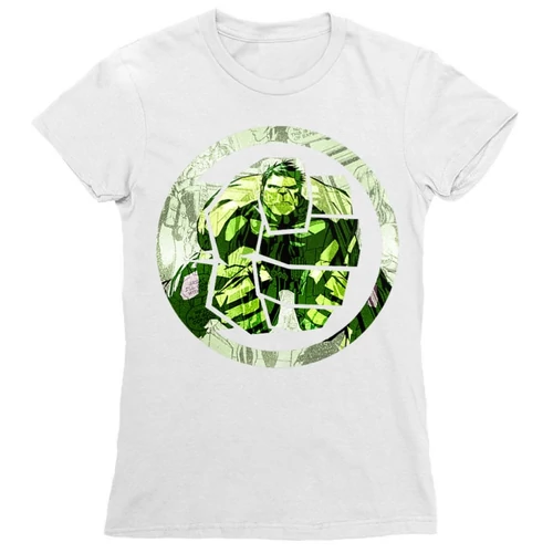 Fehér Bosszúállók női rövid ujjú póló - Hulk Comics Logo