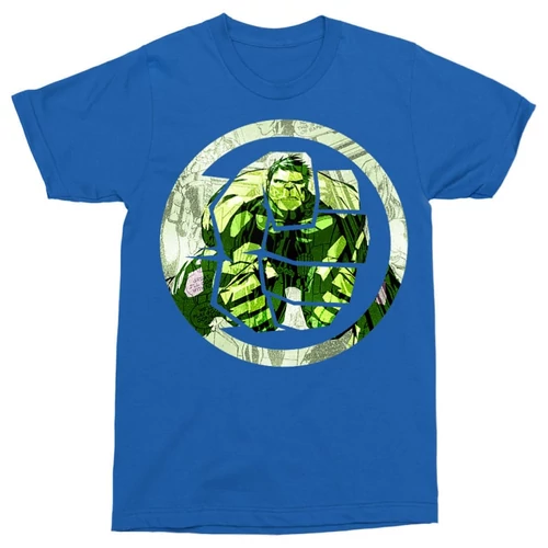 Királykék Bosszúállók férfi rövid ujjú póló - Hulk Comics Logo