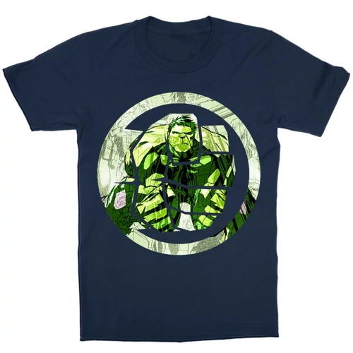 Sötétkék Bosszúállók gyerek rövid ujjú póló - Hulk Comics Logo