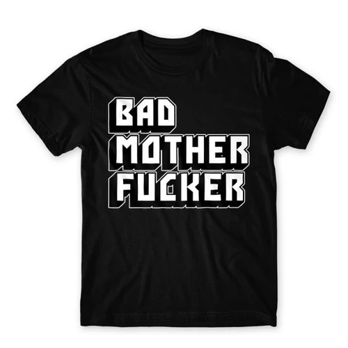 Fekete Ponyvaregény férfi rövid ujjú póló - Bad Mother Fucker