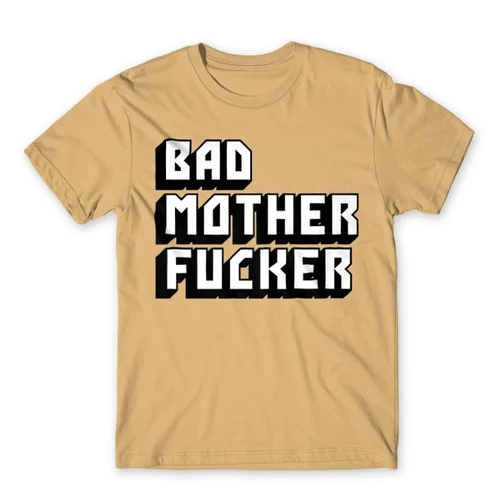 Homok Ponyvaregény férfi rövid ujjú póló - Bad Mother Fucker