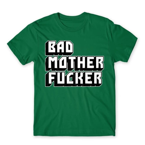 Zöld Ponyvaregény férfi rövid ujjú póló - Bad Mother Fucker