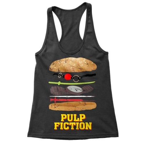 Fekete Ponyvaregény női trikó - Pulp Fiction burger
