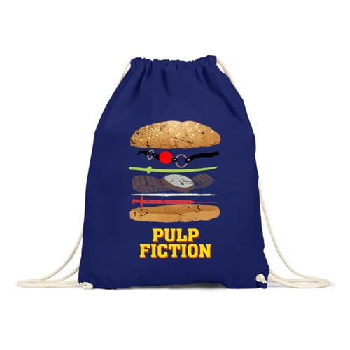Királykék Ponyvaregény tornazsák - Pulp Fiction burger