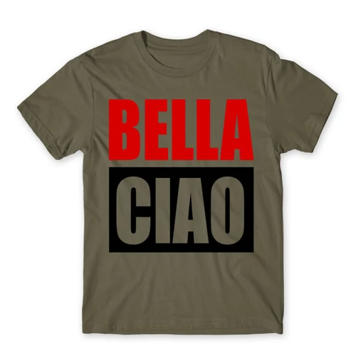 Cink A nagy pénzrablás férfi rövid ujjú póló - Bella Ciao