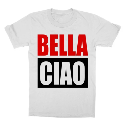 Fehér A nagy pénzrablás gyerek rövid ujjú póló - Bella Ciao