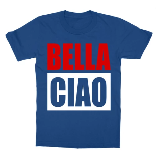 Királykék A nagy pénzrablás gyerek rövid ujjú póló - Bella Ciao