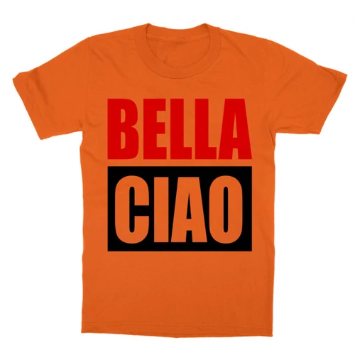 Narancs A nagy pénzrablás gyerek rövid ujjú póló - Bella Ciao
