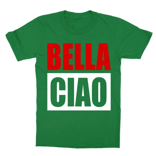 Zöld A nagy pénzrablás gyerek rövid ujjú póló - Bella Ciao