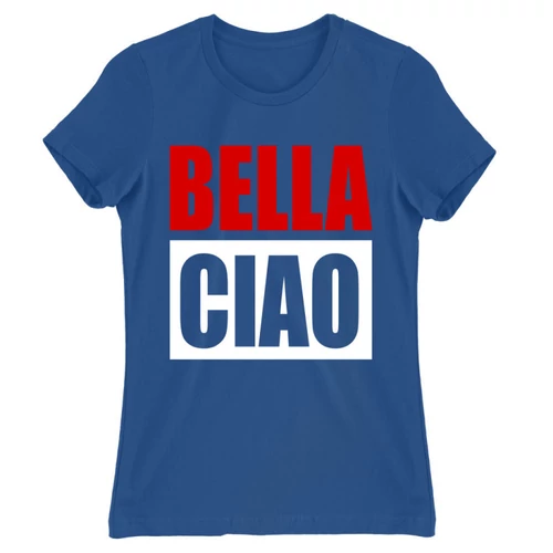 Királykék A nagy pénzrablás női rövid ujjú póló - Bella Ciao