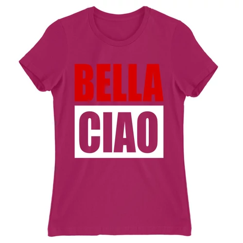 Pink A nagy pénzrablás női rövid ujjú póló - Bella Ciao