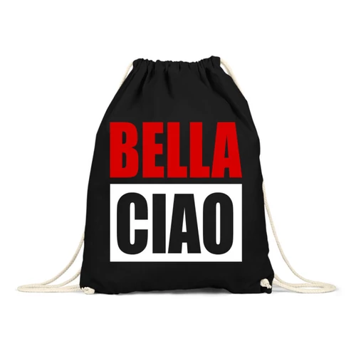 Fekete A nagy pénzrablás tornazsák -  Bella Ciao
