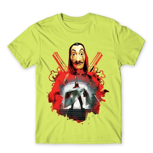 Almazöld A nagy pénzrablás férfi rövid ujjú póló - Money Heist Staircase