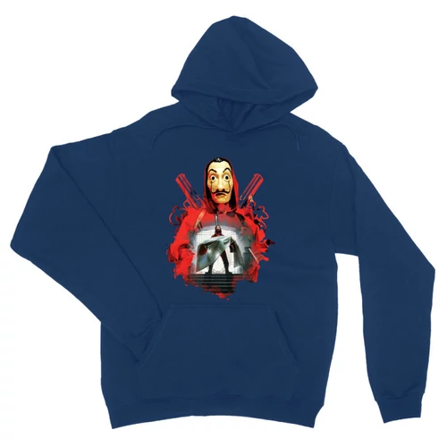 Királykék A nagy pénzrablás unisex kapucnis pulóver - Money Heist Staircase