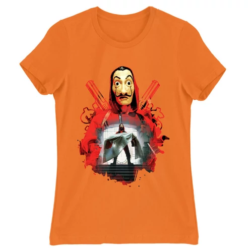 Narancs A nagy pénzrablás női rövid ujjú póló - Money Heist Staircase