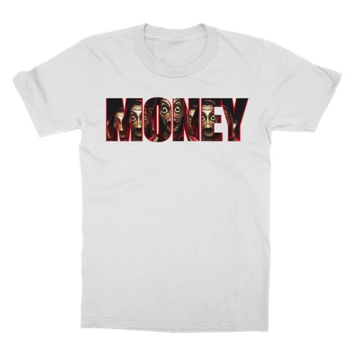 Fehér A nagy pénzrablás gyerek rövid ujjú póló - Money
