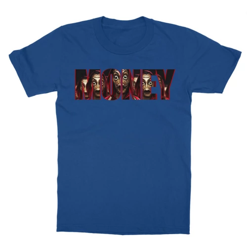 Királykék A nagy pénzrablás gyerek rövid ujjú póló - Money