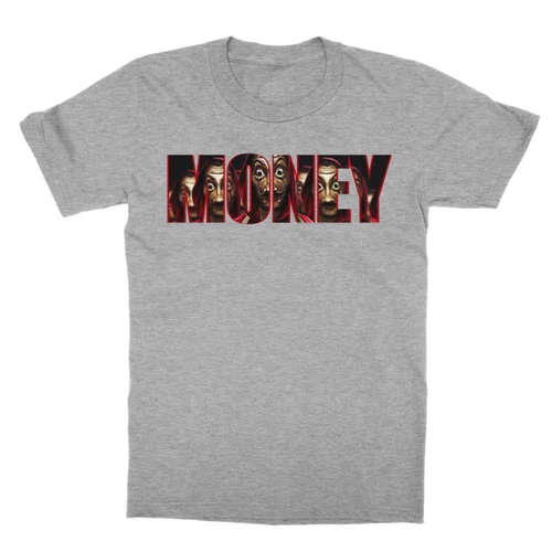 Sportszürke A nagy pénzrablás gyerek rövid ujjú póló - Money