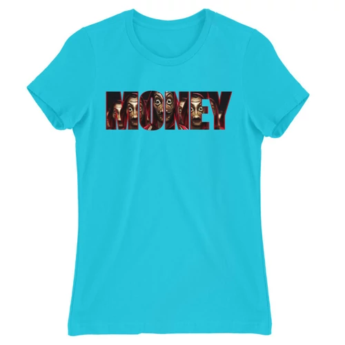 Atollkék A nagy pénzrablás női rövid ujjú póló - Money