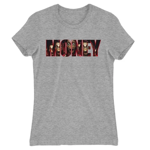 Sportszürke A nagy pénzrablás női rövid ujjú póló - Money