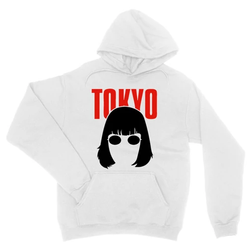 Fehér A nagy pénzrablás unisex kapucnis pulóver- Tokyo
