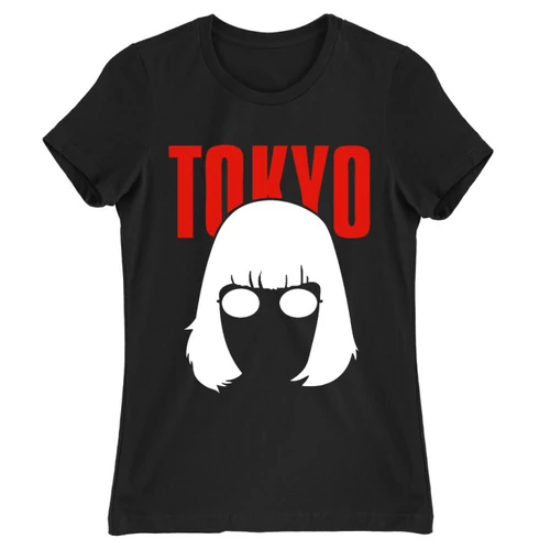Fekete A nagy pénzrablás női rövid ujjú póló - Tokyo