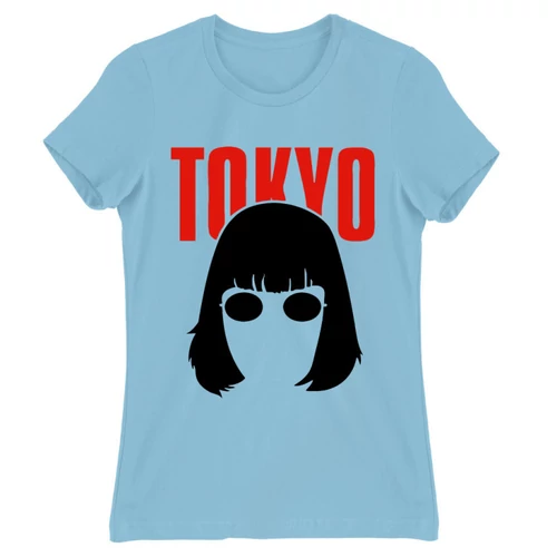 Világoskék A nagy pénzrablás női rövid ujjú póló - Tokyo