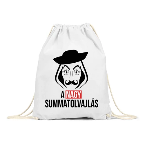 Fehér A nagy pénzrablás tornazsák - A nagy summatolvajlás