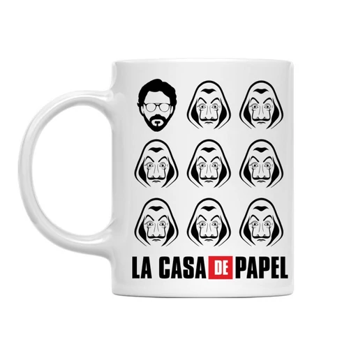A nagy pénzrablás bögre - La casa de papel faces