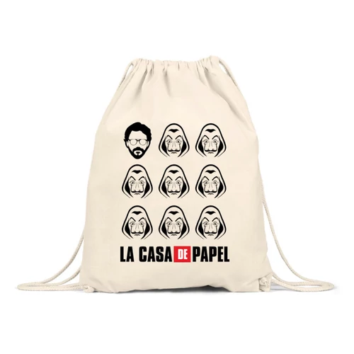 Homok A nagy pénzrablás tornazsák -  La casa de papel faces