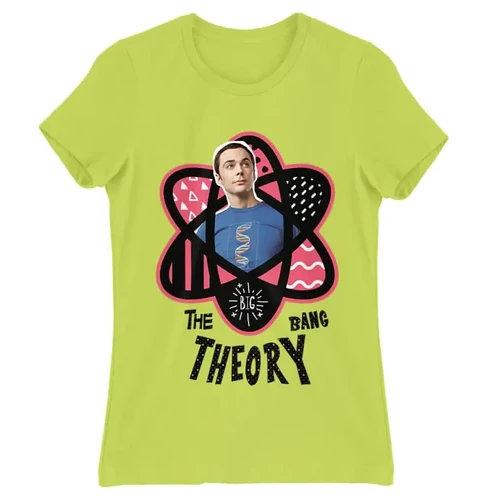 Almazöld Agymenők női rövid ujjú póló - Atomic Sheldon