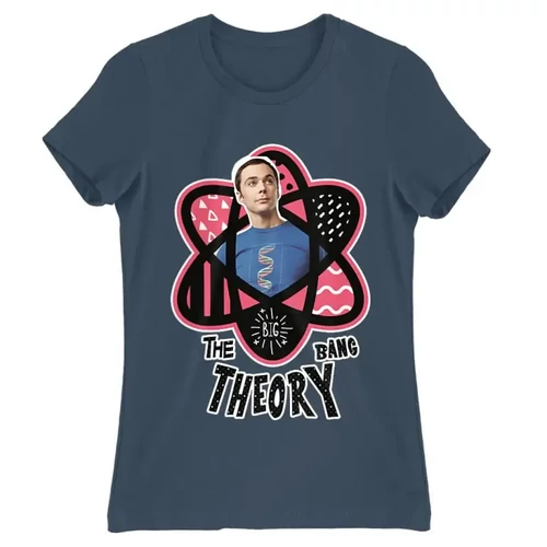 Denim Agymenők női rövid ujjú póló - Atomic Sheldon