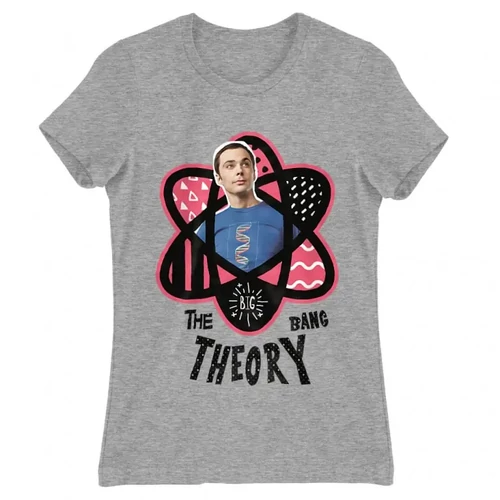 Sportszürke Agymenők női rövid ujjú póló - Atomic Sheldon