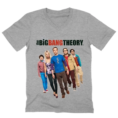 Sportszürke Agymenők férfi V-nyakú póló - BBT Team