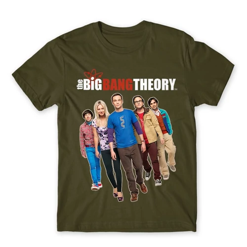 Khaki Agymenők férfi rövid ujjú póló - BBT Team