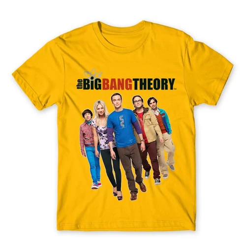 Sárga Agymenők férfi rövid ujjú póló - BBT Team