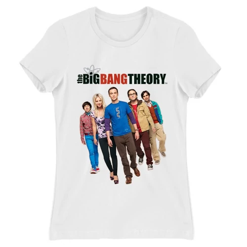 Fehér Agymenők női rövid ujjú póló - BBT Team