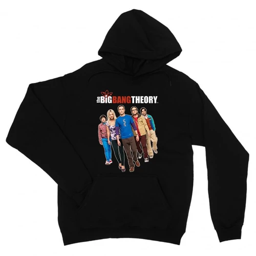 Fekete Agymenők unisex kapucnis pulóver - BBT Team