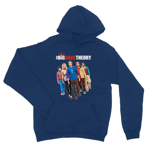 Királykék Agymenők unisex kapucnis pulóver - BBT Team