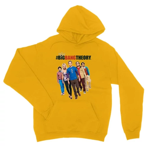 Sárga Agymenők unisex kapucnis pulóver - BBT Team