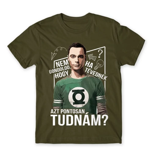 Khaki Agymenők férfi rövid ujjú póló - Ha tévednék, azt tudnám!