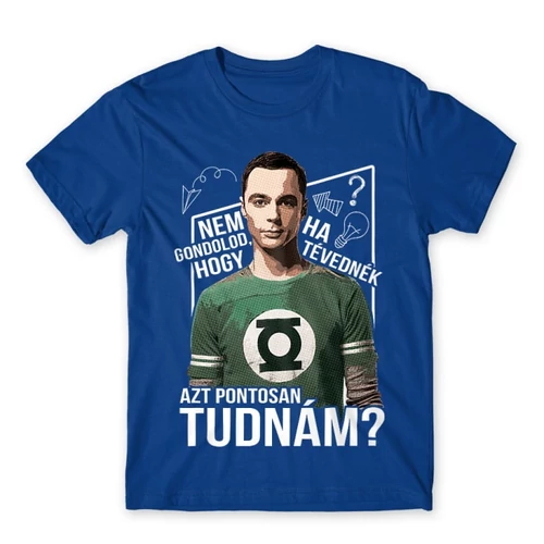 Királykék Agymenők gyerek rövid ujjú póló - Ha tévednék, azt tudnám!