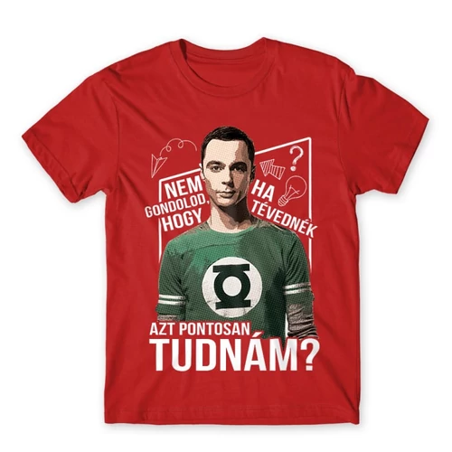Piros Agymenők gyerek rövid ujjú póló - Ha tévednék, azt tudnám!