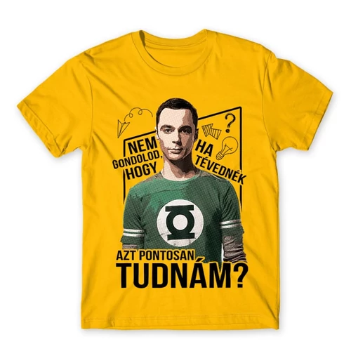 Sárga Agymenők gyerek rövid ujjú póló - Ha tévednék, azt tudnám!