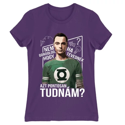 Sötétlila Agymenők női rövid ujjú póló - Ha tévednék, azt tudnám!