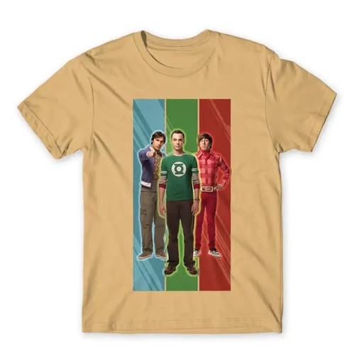 Homok Agymenők férfi rövid ujjú póló - Sheldon Stripe