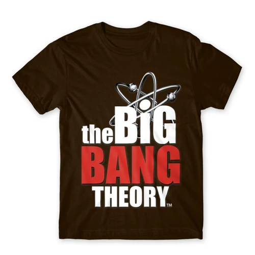 Barna Agymenők férfi rövid ujjú póló - The Big Bang Theory Logo