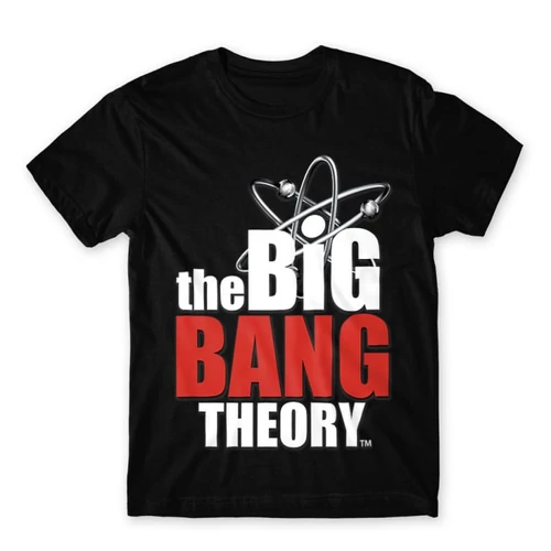 Fekete Agymenők férfi rövid ujjú póló - The Big Bang Theory Logo